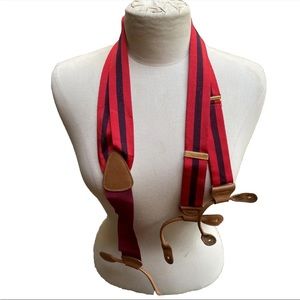 TRAFALGAR  Red with Navy Purple Stripe Suspender braces.